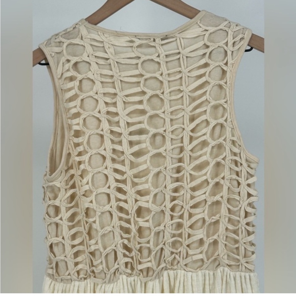 Zara cream ivory off white crochet midi dress - Picture 7 of 8